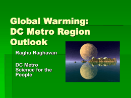 Global Warming: DC Metro Region Outlook