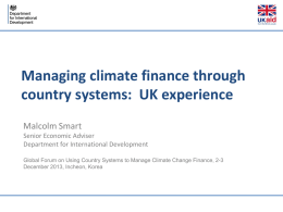 Managing climate finance through country systems: UK