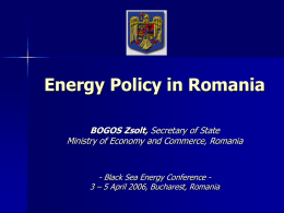 Energy Policy in Romania (??)
