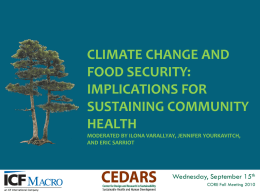 Climate Change and Food Security: Implications for
