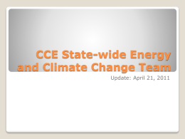 CCE State-wide Energy and Climate Change Team