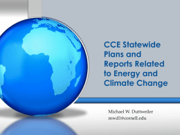 CCE Statewide Plans and Reports Related to Energy and