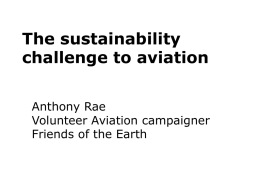 The sustainability challenge to aviation