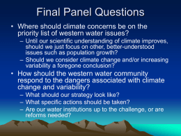 Final Panel Questions