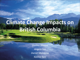 Climate Change Impacts on British Columbia