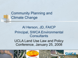 Community Planning and Climate Change