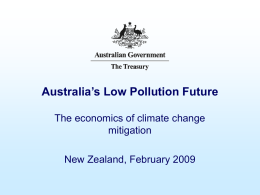 Australia’s Low Pollution Future
