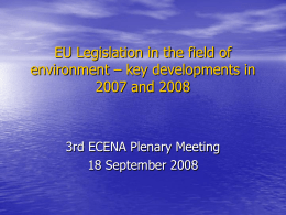 EU Environmental Policy Priorities
