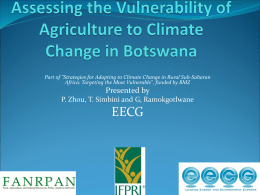 Assessing the Vulnerability of Agriculture to Climate