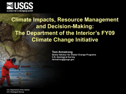 Climate Change and Related USGS Science Activities