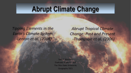 Abrupt Climate Change - Ohio State University