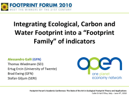 Integrating Ecological, Carbon and Water Footprint into a