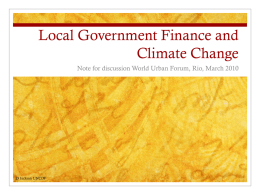 Local Government, Climate Change Adaptation and Strategic