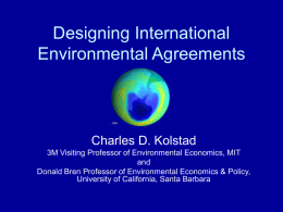 Designing International Environmental Agreements