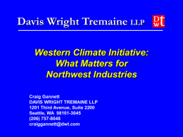 WCI: WHAT MATTERS FOR NORTHWEST INDUSTRIES