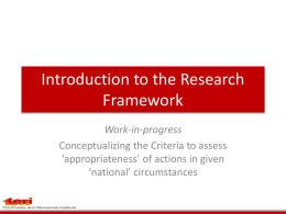 Introduction to the Research Framework