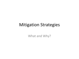 Mitigation Strategies and Power Plants