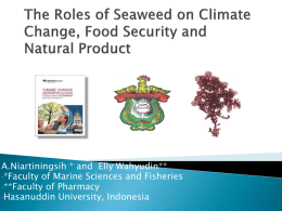The Roles of Seaweed on Climate Change, Food Security and