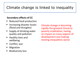 Climate change is linked to inequality