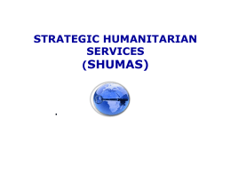 STRATEGIC HUMANITARIAN SERVICES SHUMAS