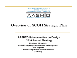 Presentation on SCOH Strategic Plan_ 072610_RLand
