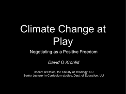 Climate Change at Play