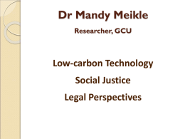 Low-carbon technology - Glasgow Caledonian University
