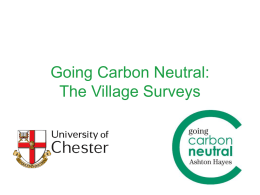 Going Carbon Neutral: The Village Surveys