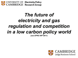 The Future of Electricity Regulation