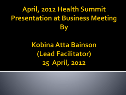 Ghana Health sector review 2009