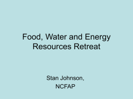 Food, Water and Energy Resources Retreat