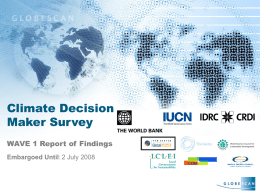 Climate Decision Maker Survey: Wave 1