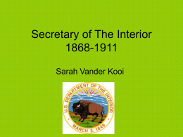 Secretary of The Interior - Fremont Christian School