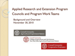 Applied Research and Extension Program Councils