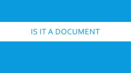Is it a DOCUMENT