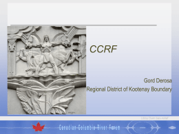 CCRF Workplan