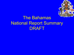The Bahamas National Draft Report on Integrating