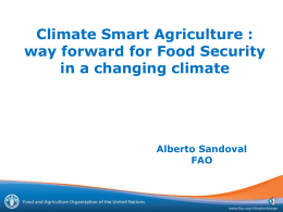 Climate Smart Agriculture - Regional Environmental Center