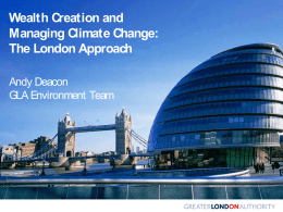 Climate Change, Energy and Planning in London