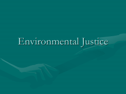 Apr. 30th - Environmental Justice
