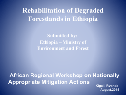 Rehabilitation of degraded forestlands in Ethiopia