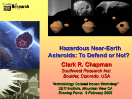 Hazardous Near-Earth Asteroids: To Defend or Not?