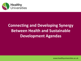 Health and Sustainable Development