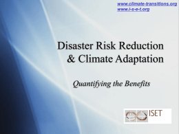 DRR and CCA quantifying the benefits