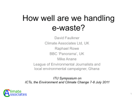 How well are we handling e-waste?