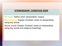 Christian Stewardship
