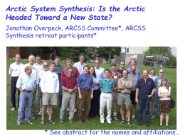 Quick - why an ARCSS Arctic System Synthesis?