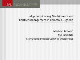 Indigenous Coping Mechanisms and Conflict Management in