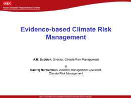 Evidence-based climate risk management [PPT