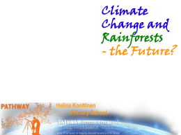 Helina Konttinen Primary School Climate Change and Rainforests